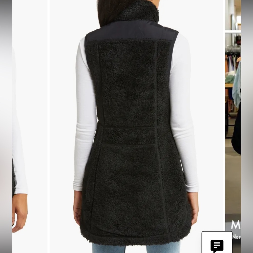 L.L. Bean Sherpa Fleece Long Vest - Picture 2 of 6